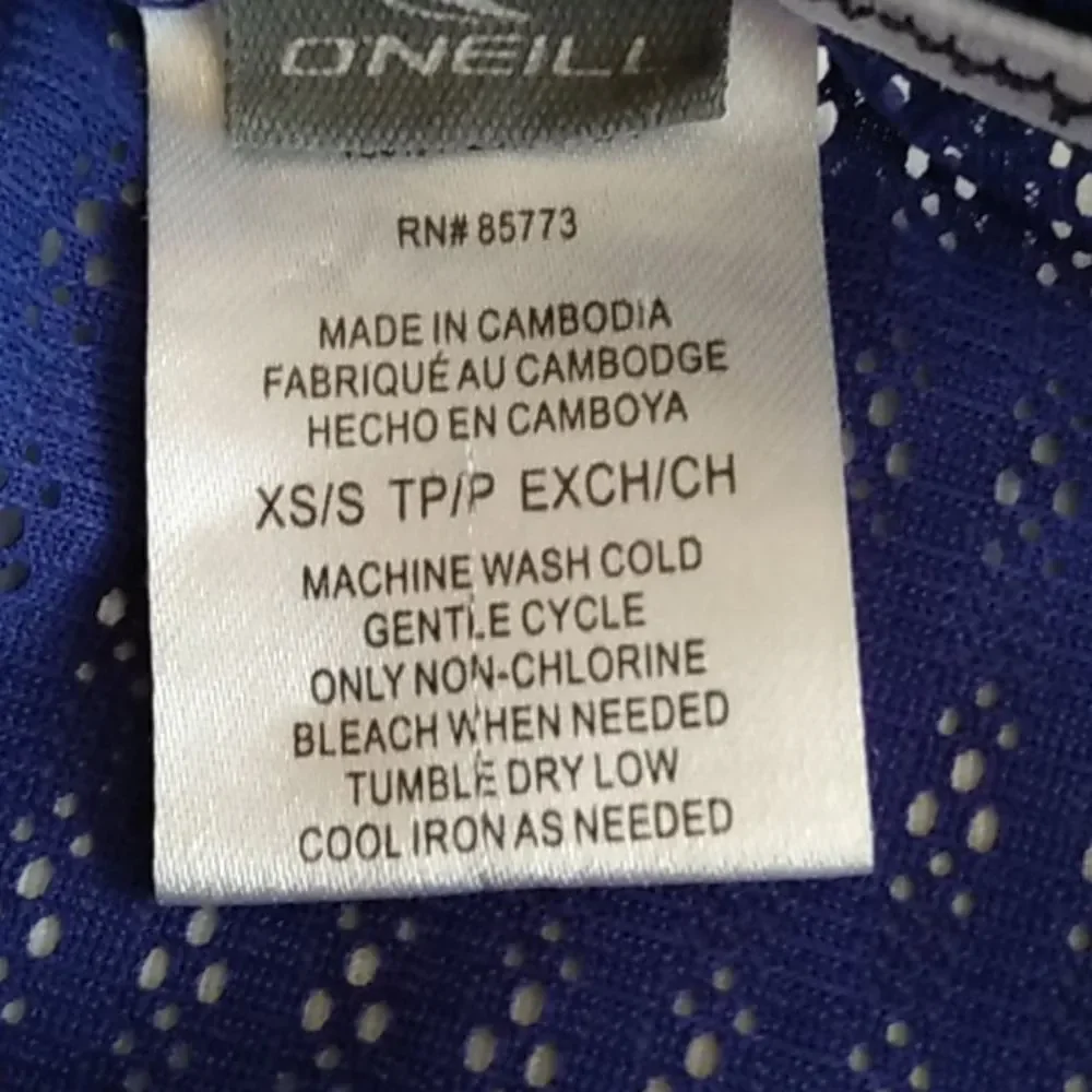 *O'Neill‎ Mesh Knit Swim Cover-Up Blue Women's XS/S V-Neck Half Sleeve